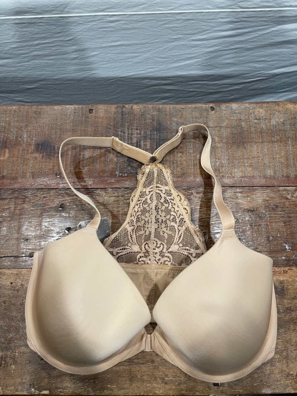 Warcoal Racerback Bra- Beige Lace-Back T-Shirt Bra - Women Intimates